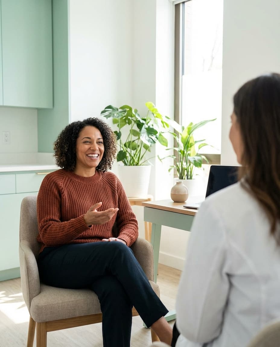 Paciente sorrindo - Glow Saúde